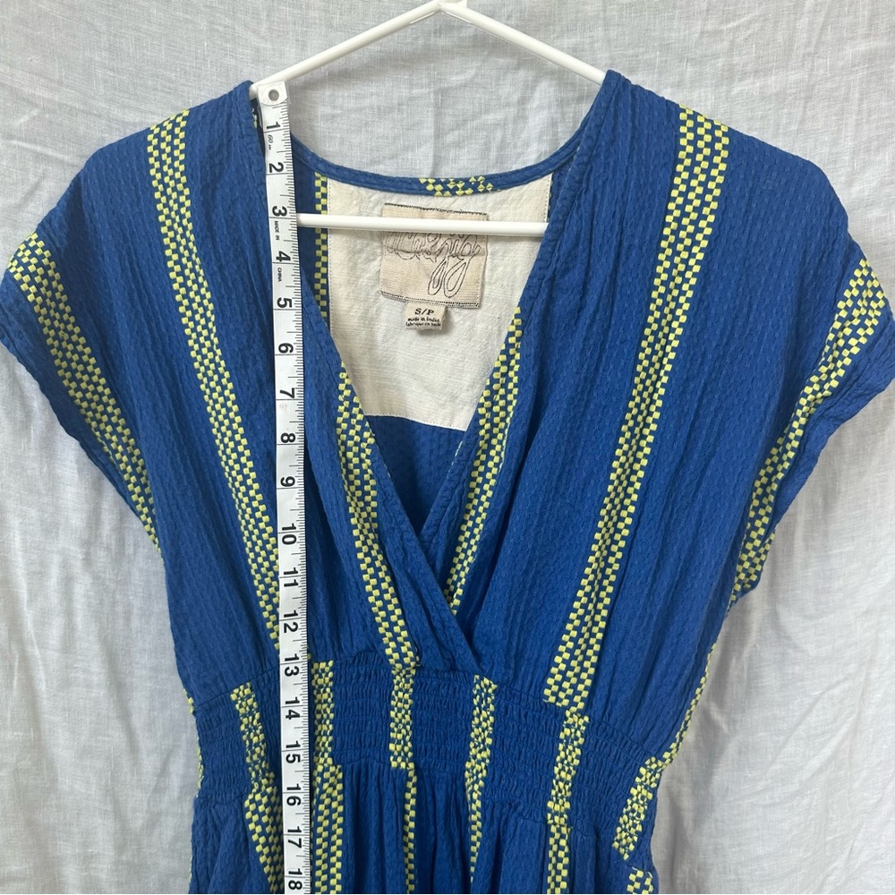 Ace & Jig blue and lime-yellow dress
